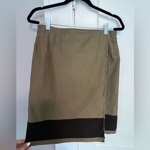 Prada 
Colorblock Pattern Knee-Length Skirt